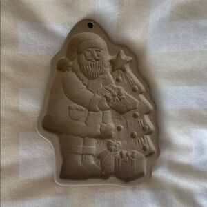 Vintage  Brown Bag Cookie Art Santa Cookie Mold with Recipes 1991